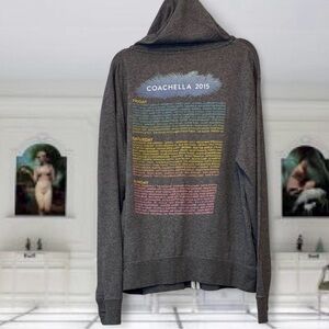 Deadstock 💀 NWOT Coachella 2015 Festival Lineup Zip-Up Hoodie